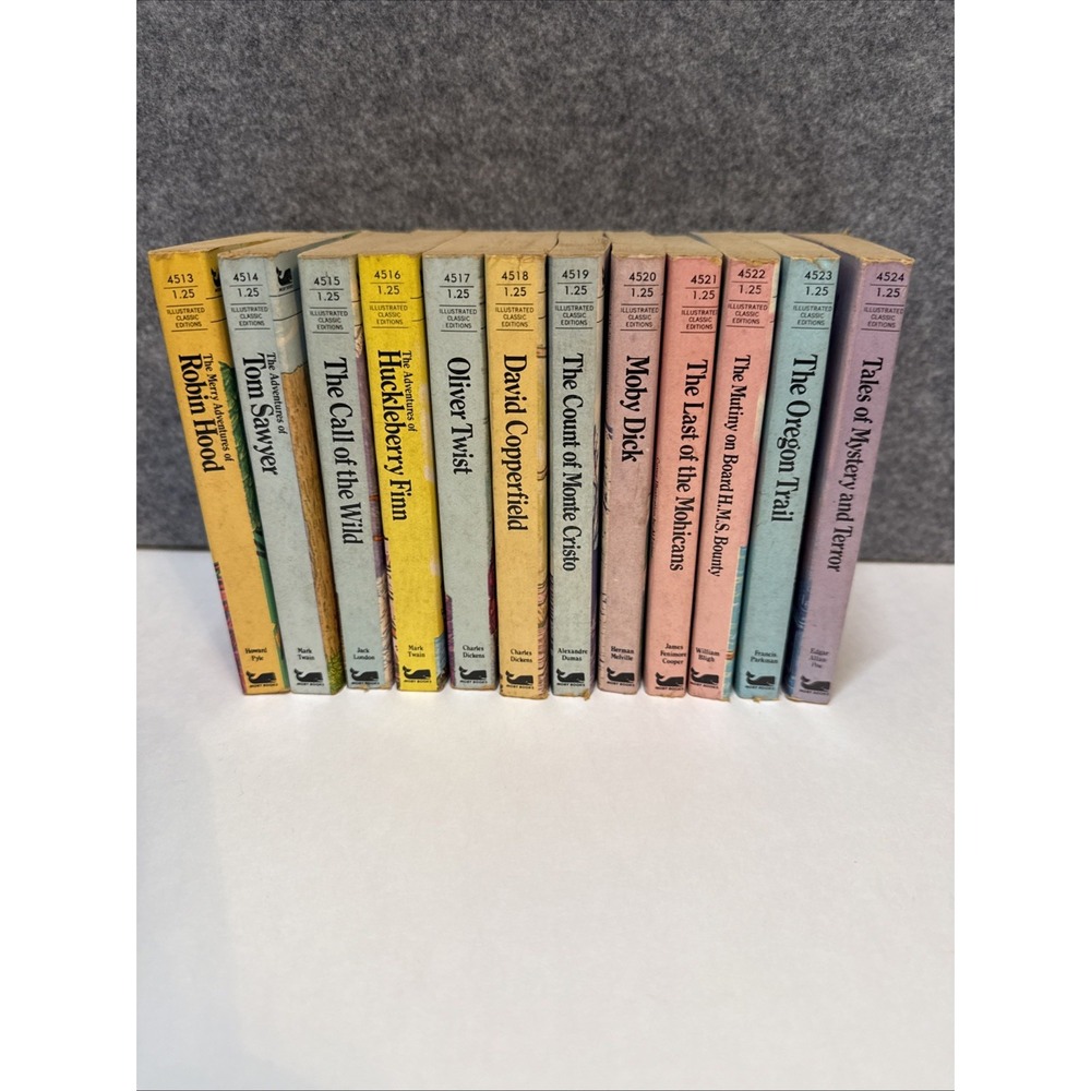 Moby Lot 12 Illustrated Classics Editions Mini Books 1970's 1980's Children's
